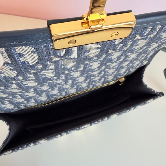 Dior Blue and Gold Crossbody Bag - Picture 6 of 7